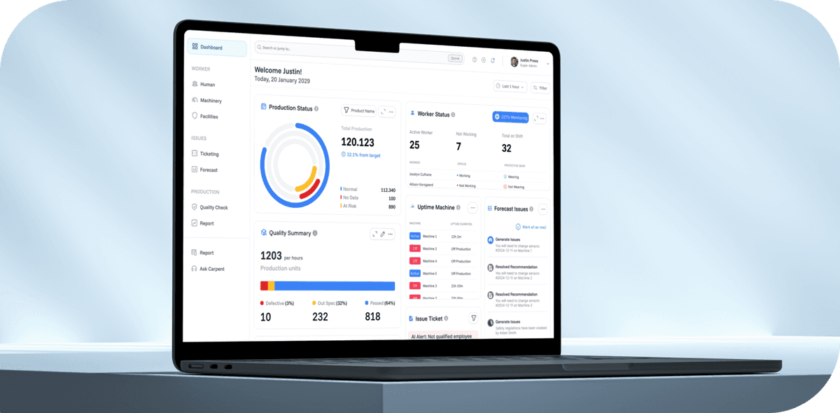AI-Powered Workplace Monitoring System for Industrial Equipment Safety