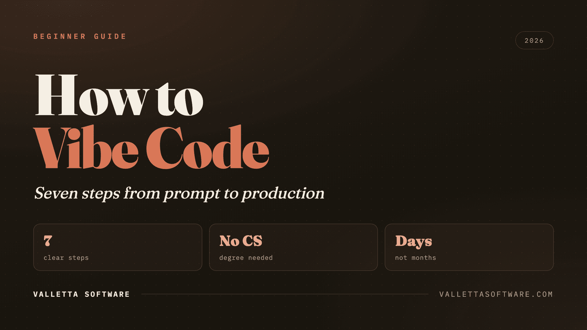 How to vibe code in seven steps
