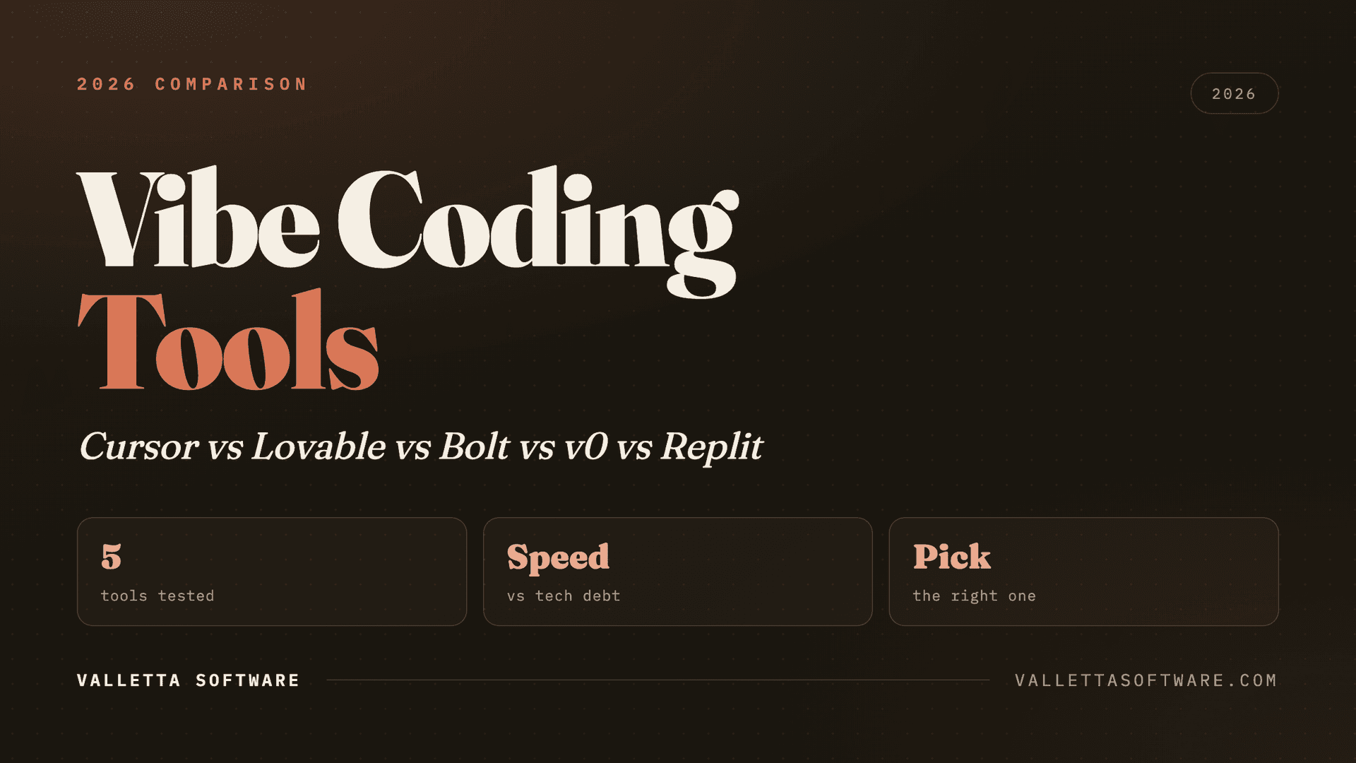 Vibe coding tools 2026: Cursor vs Lovable vs Bolt.new vs v0 vs Replit Agent
