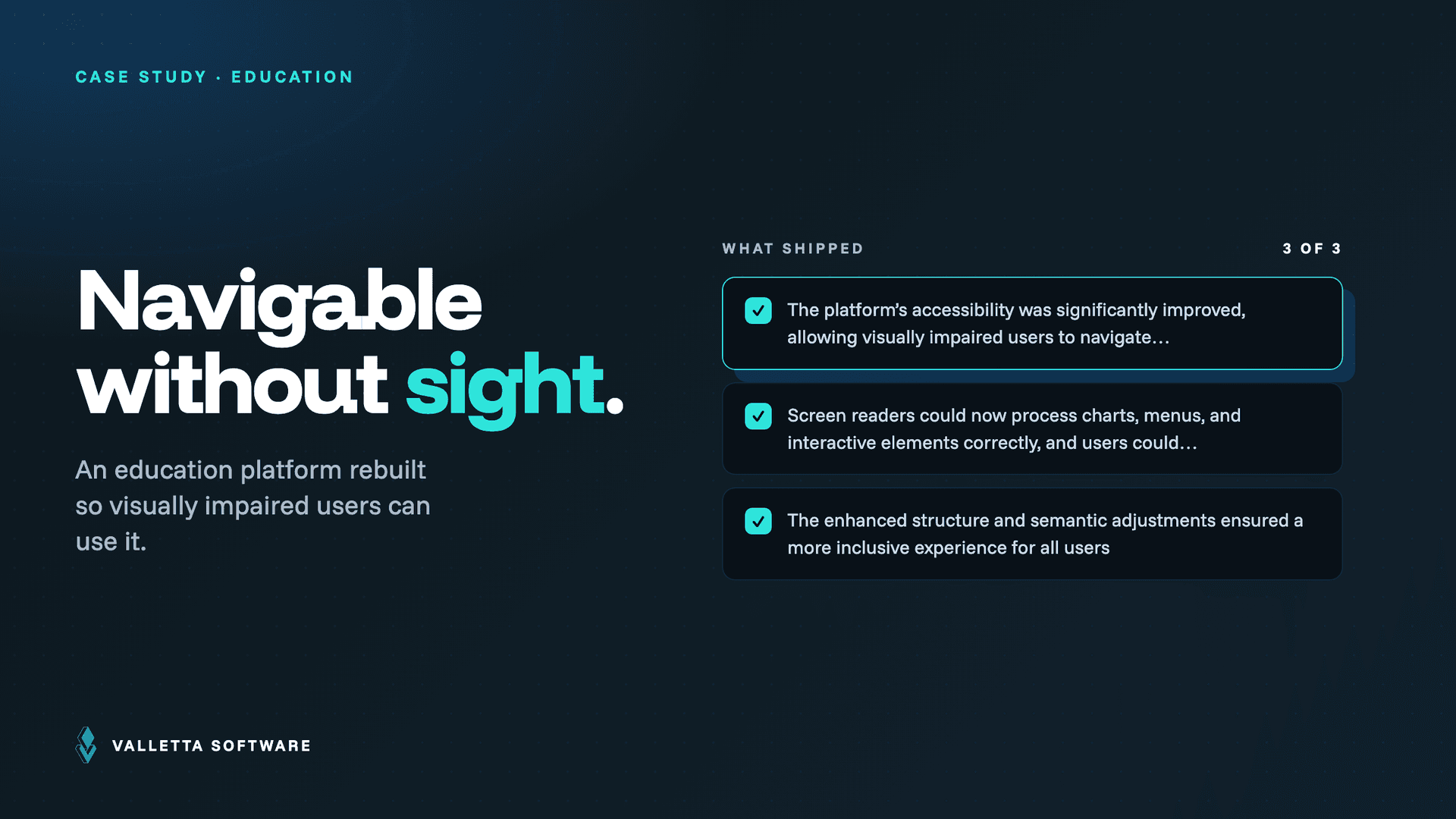 Enhancing Accessibility for an Educational Platform