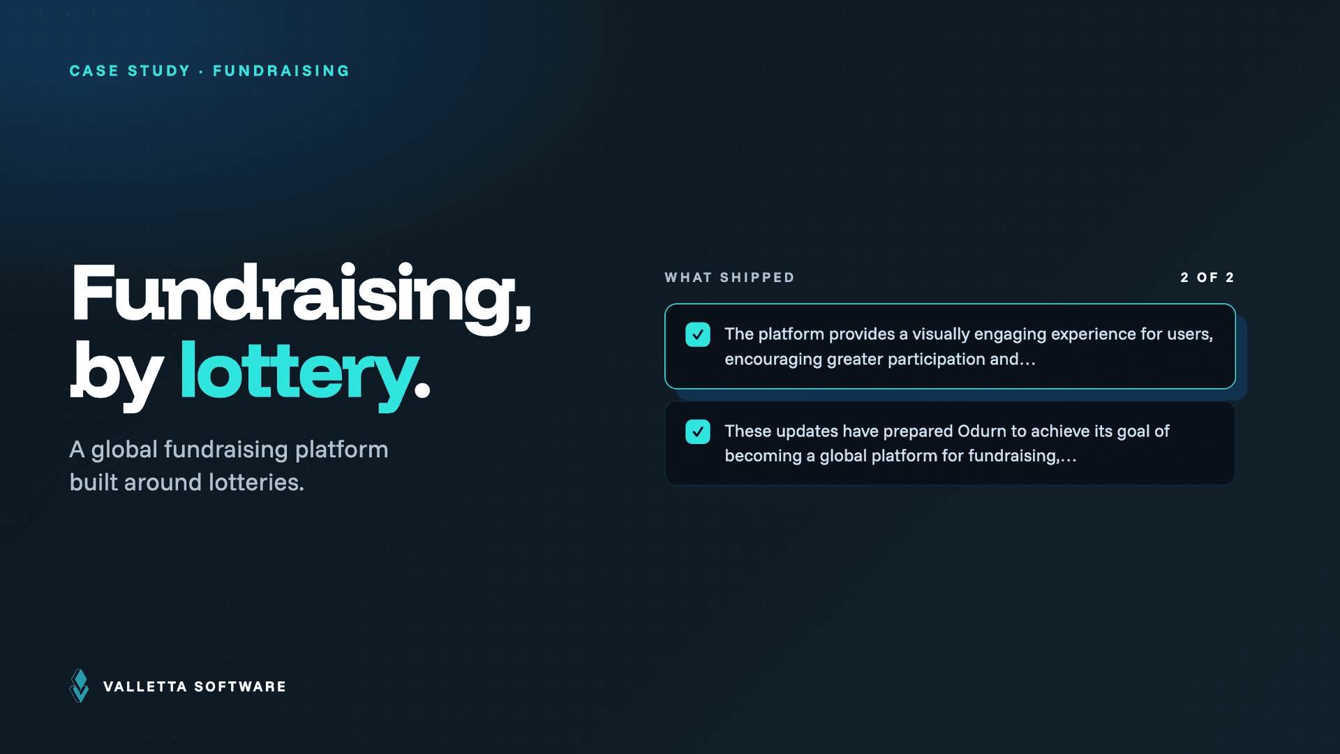 Odurn – global fundraising through lotteries