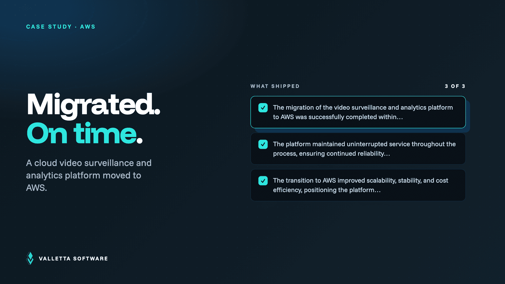 Cloud Video Surveillance and Analytics Platform Migration to AWS