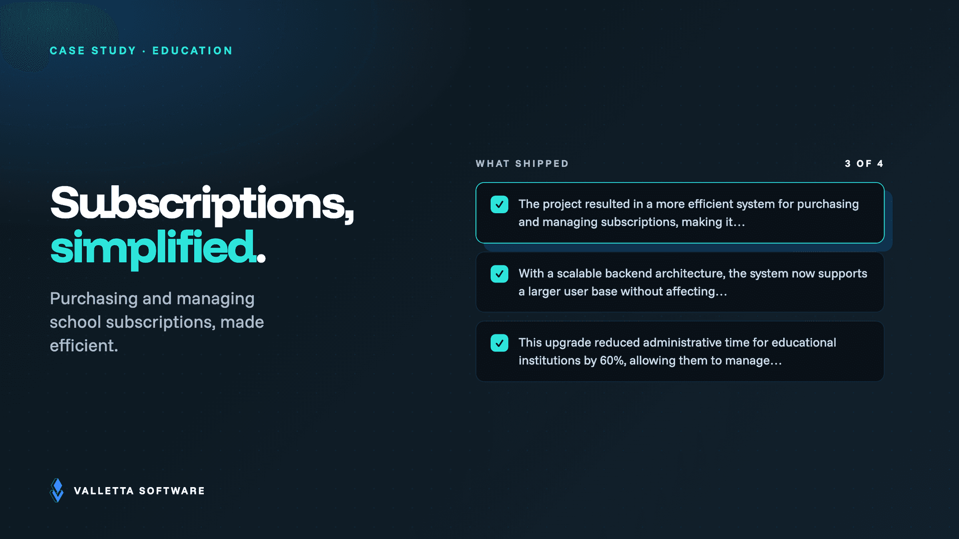 Visionaries – Subscription Management Service for Schools
